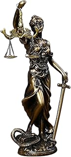 Sculpture Lady Justice – Figurine en résine symbole de cour, statue d