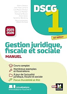 DSCG 1 - Gestion juridique, sociale et fiscale - Manuel et applications - Millésime 2025-2026